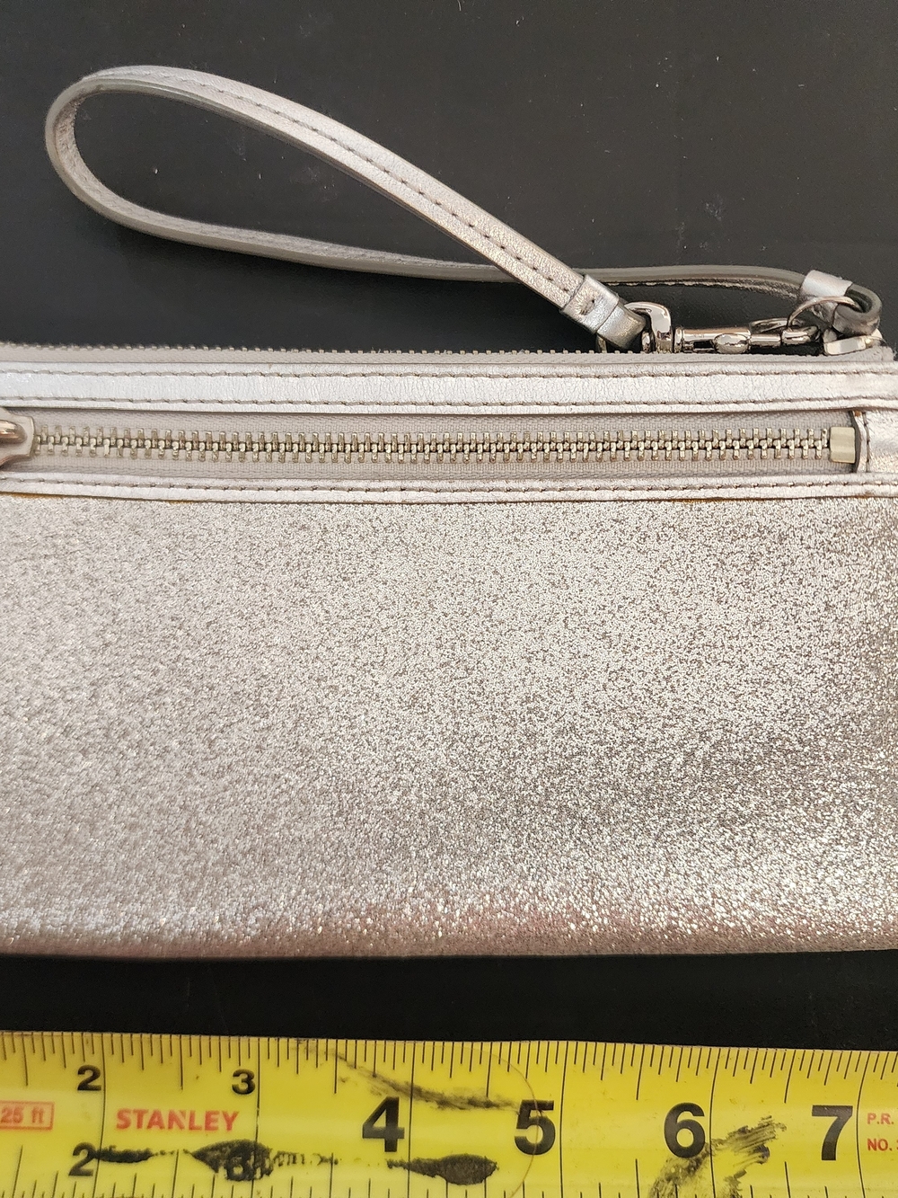 Coach Silver Glitter Zip Wristlet Wallet - Picture 5 of 5